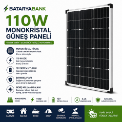 110 Watt Monokristal Güneş Enerjisi Paneli 12V Solar Şarj Paneli Karavan Tekne Bağ Evi Akü Şarj Solar Paneli 110 Watt Monokristal Güneş Enerjisi Paneli 12V Solar Şarj Paneli Karavan Tekne Bağ Evi Akü Şarj Solar Paneli
