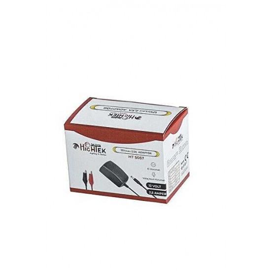 12V 2.5A Akü Şarj Cihazı Jaklı ve Krokodilli | Jel ve Kuru Akü Uyumlu