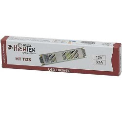 12V 33A Metal Slim Kasa Adaptör | 400W Güç Kaynağı LED Trafo
