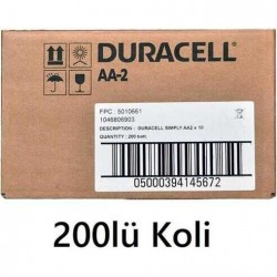 200lü Koli Duracell AA Alkalin Kalem Pil Toptan Satış 200lü Koli Duracell AA Alkalin Kalem Pil Toptan Satış
