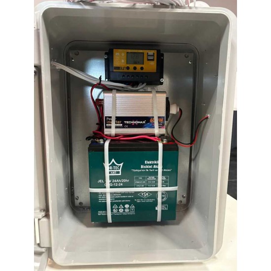 24Ah Jel Akülü Taşınabilir Güneş Enerji Sistemi 600W İnvertörlü Hobi Bahçesi Konteyner Dağ Evi Solar Set