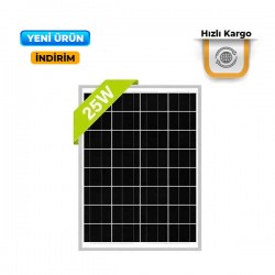 25w Mono Kristal Solar Panel