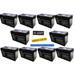 10 adet Ttec 12V 9Ah Akü 2025 Üretim