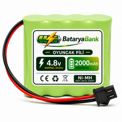 4.8V 2000mAh Oyuncak Araba Pili Bataryası Siyah Soket | Şarjlı Yedek Pil 4.8V 2000mAh Oyuncak Araba Pili Bataryası Siyah Soket | Şarjlı Yedek Pil