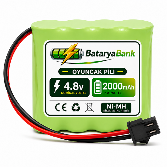 4.8V 2000mAh Oyuncak Araba Pili Bataryası Siyah Soket | Şarjlı Yedek Pil 4.8V 2000mAh Oyuncak Araba Pili Bataryası Siyah Soket | Şarjlı Yedek Pil