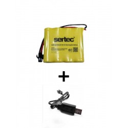 4.8V 800mAh Siyah Soketli Oyuncak Araba Pili + USB Şarj Cihazı Şarjlı RC Pil Seti