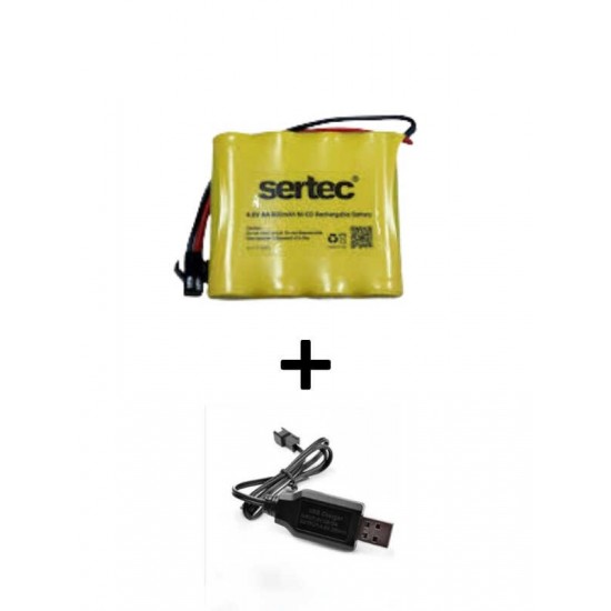 4.8V 800mAh Siyah Soketli Oyuncak Araba Pili + USB Şarj Cihazı Şarjlı RC Pil Seti 4.8V 800mAh Siyah Soketli Oyuncak Araba Pili + USB Şarj Cihazı Şarjlı RC Pil Seti