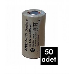 50 Adet TNL SC 2400mAH 10C Ni-MH Şarjlı Matkap Süpürge Pili 50 Adet TNL SC 2400mAH 10C Ni-MH Şarjlı Matkap Süpürge Pili