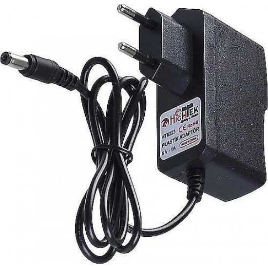 6V 1A Adaptör 5.5x2.5mm Jaklı Güç Adaptörü | Oyuncak, Kamera ve Elektronik Cihaz Uyumlu