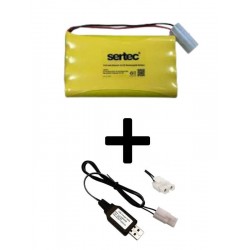 9.6V 800mAh Tamiya Soketli Oyuncak Araba Pili + USB Şarj Aleti Seti