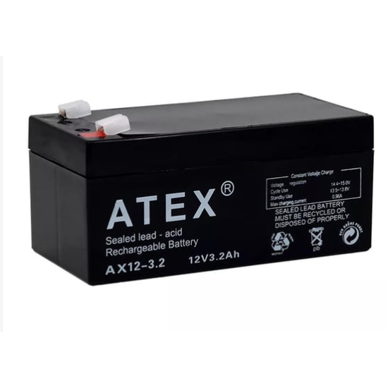 ATEX AX12-3.2 12 Volt - 3.2 Amper Bakımsız Kuru Akü ATEX AX12-3.2 12 Volt - 3.2 Amper Bakımsız Kuru Akü