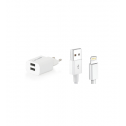 Compaxe Çift USB Adaptör ve Lightning USB Kablolu Set CTA-521DIU
