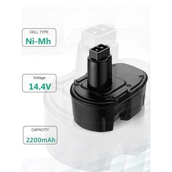 Dewalt DC9091 DE9038 DE9091 DE9092 DE9094 DE9502 için 2200mAh 14.4V Yedek Şarj Edilebilir Pil