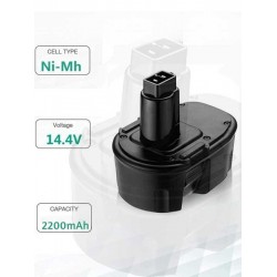 Dewalt DC9091 DE9038 DE9091 DE9092 DE9094 DE9502 için 2200mAh 14.4V Yedek Şarj Edilebilir Pil Dewalt DC9091 DE9038 DE9091 DE9092 DE9094 DE9502 için 2200mAh 14.4V Yedek Şarj Edilebilir Pil