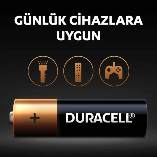 DURACELL ALKALİN KALEM PİL (AA) 4'LÜ