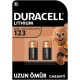 Duracell CR123A 3V Lityum Pil 2'li Paket2 Pil 3V (CR15H270)