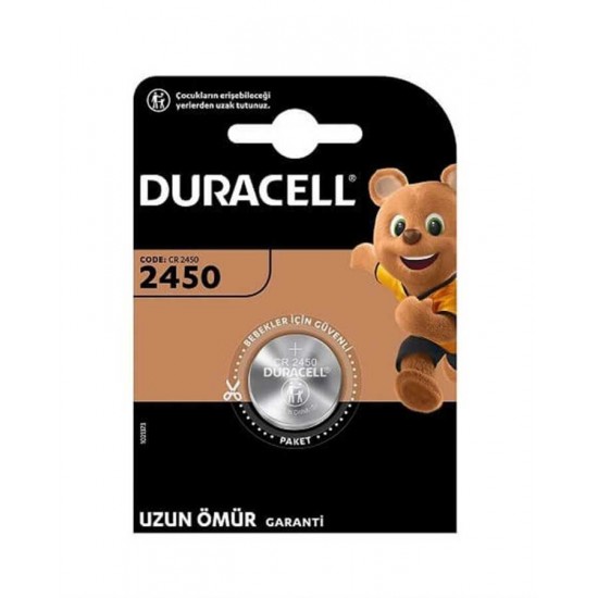 Duracell CR2450 3V Lityum Para Pil Tekli Blister Duracell CR2450 3V Lityum Para Pil Tekli Blister