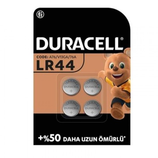 Duracell LR44 Alkalin 1.5v Düğme Pil 4'lü Duracell LR44 Alkalin 1.5v Düğme Pil 4'lü