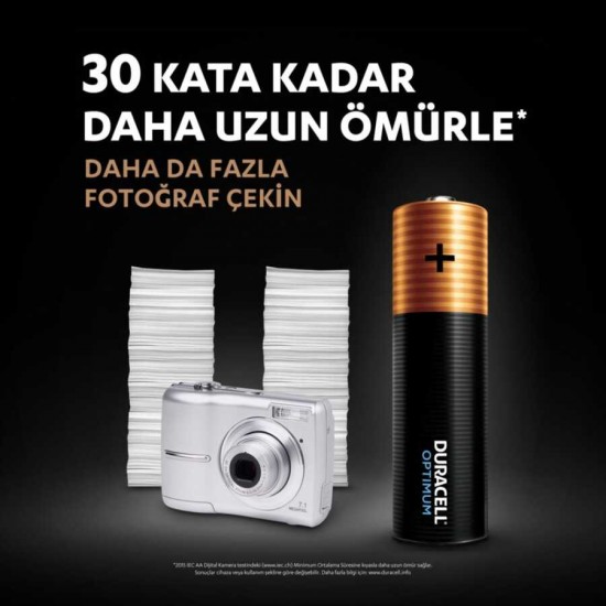 Duracell Optimum AA Alkalin Kalem Pil 4lü Blister Duracell Optimum AA Alkalin Kalem Pil 4lü Blister