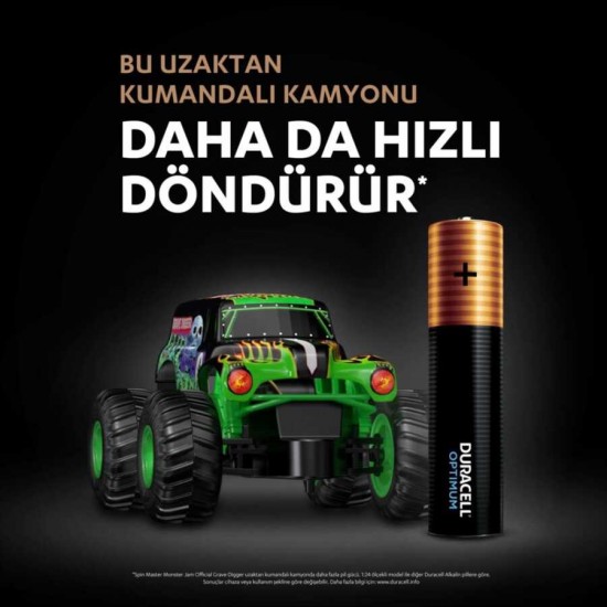 Duracell Optimum AAA Alkalin İnce Pil 4lü Blister Duracell Optimum AAA Alkalin İnce Pil 4lü Blister