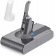 Dyson V8 ile Uyumlu Süpürge Bataryası 4000 Mah Yüksek Kapasite, Yüksek Performans Uzun Kullanım Li-ion Muadil Batarya SV10, Absolute, Absolute Cord-Free, Animal, Animal
