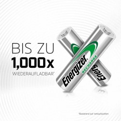 Energizer 1300mAh Şarjlı AA Kalem Pil 4'lü Blister Ambalaj Energizer 1300mAh Şarjlı AA Kalem Pil 4'lü Blister Ambalaj