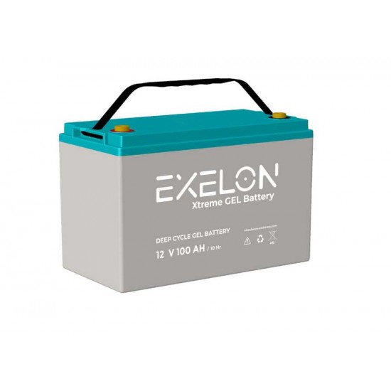 Exelon 12v 100ah Jel Solar Akü Derin Deşarj Güneş Sistemi Aküsü Exelon 12v 100ah Jel Solar Akü Derin Deşarj Güneş Sistemi Aküsü