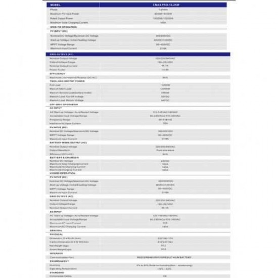 EXELON 48V 10.2KW Mppt Tam Sinüs Akıllı İnvertör