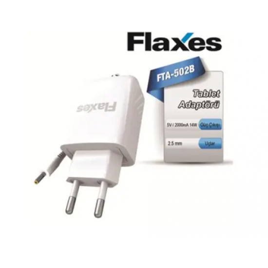Flaxes FTA-502B Beyaz Tablet Adaptörü Flaxes FTA-502B Beyaz Tablet Adaptörü