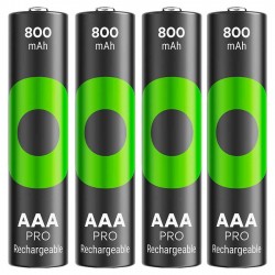 Gp Recyko Pro AAA 800 mAh İnce Ni-mh Şarjlı Pil 1.2 Volt 4l'ü Kart Gp Recyko Pro AAA 800 mAh İnce Ni-mh Şarjlı Pil 1.2 Volt 4l'ü Kart