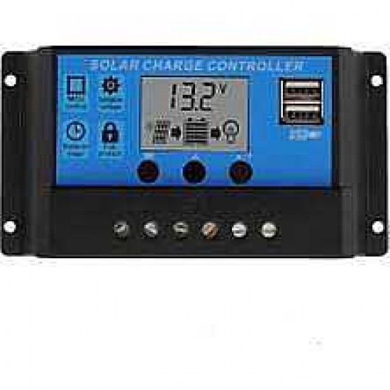 Hightek 12V/24V 10A Solar Şarj Kontrol Cihazı PWM Akü Şarj Regülatörü LCD Ekranlı Hightek 12V/24V 10A Solar Şarj Kontrol Cihazı PWM Akü Şarj Regülatörü LCD Ekranlı