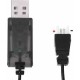 HS USB Şarj Kablosu 7.4V 2S Li-ion Pil Şarj Cihazı 18301 18302 18311 18312 1/18 RC Araba
