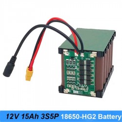 LG HG2 12v 15000mah 3S5P 18650 Li-ion 3S 30A BMS Devreli Pil Kablolu LG HG2 12v 15000mah 3S5P 18650 Li-ion 3S 30A BMS Devreli Pil Kablolu
