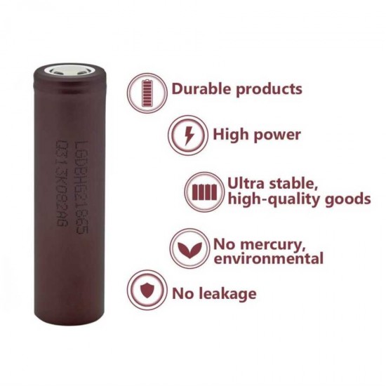LG HG2 3000mAH 20 Amper Discharge 18650 Pil 1 Adet