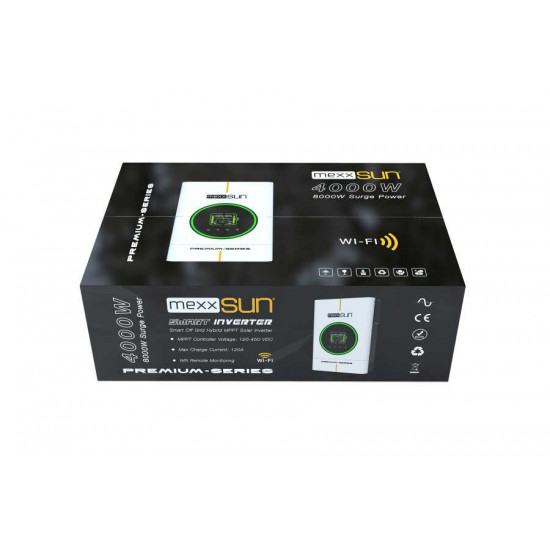MEXXSUN 24 Volt 4 kW Akıllı İnverter — Premium Serisi Saf Sinüs, Wi-Fi Destekli MEXXSUN 24 Volt 4 kW Akıllı İnverter — Premium Serisi Saf Sinüs, Wi-Fi Destekli