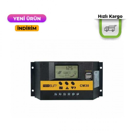 MEXXSUN 30A PWM ŞARJ KONTROL CİHAZI MEXXSUN 30A PWM ŞARJ KONTROL CİHAZI