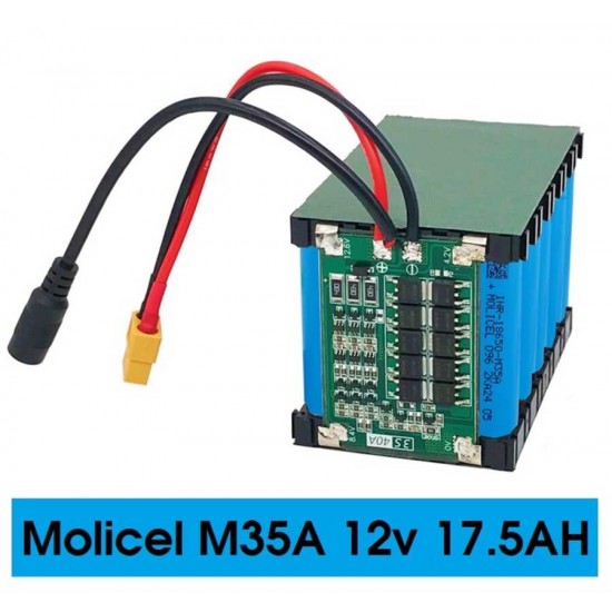 Molicel 12v 17500mah 3S5P 18650 Li-ion 3S 30A BMS Devreli Pil Kablolu Molicel 12v 17500mah 3S5P 18650 Li-ion 3S 30A BMS Devreli Pil Kablolu