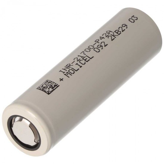 Molicel INR-21700-P42A - 3.7V 4000 Mah Li-Ion Şarjlı Pil 45A