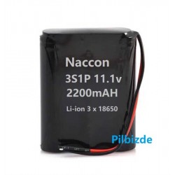 Naccon 11.1v 2000mah 3S1P 18650 Li-ion 3S 10A BMS Devreli Pil Kablolu Naccon 11.1v 2000mah 3S1P 18650 Li-ion 3S 10A BMS Devreli Pil Kablolu