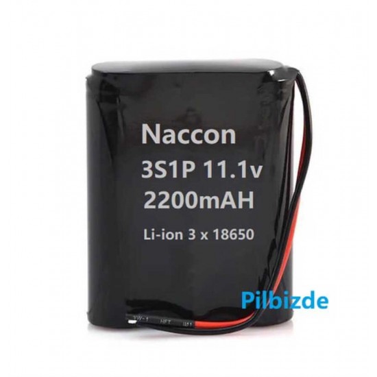 Naccon 11.1v 2000mah 3S1P 18650 Li-ion 3S 10A BMS Devreli Pil Kablolu