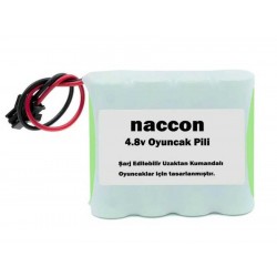 Naccon 4.8V 1100mAh Siyah Soketli Şarjlı Oyuncak Pili AA Kalem Pilli