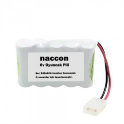 Naccon 6V 1000mAh Tamiya Soketli Şarjlı Oyuncak Pili AA Kalem Pilli Naccon 6V 1000mAh Tamiya Soketli Şarjlı Oyuncak Pili AA Kalem Pilli
