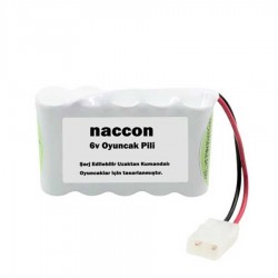 Naccon 6V 1300mAh Tamiya Soketli Şarjlı Oyuncak Pili AA Kalem Pilli Naccon 6V 1300mAh Tamiya Soketli Şarjlı Oyuncak Pili AA Kalem Pilli
