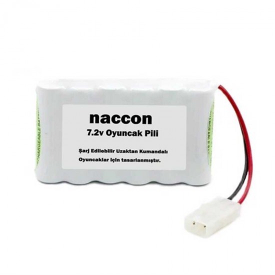 Naccon 7.2V 1100mAh Tamiya Soketli Şarjlı Oyuncak Pili AA Kalem Pilli Naccon 7.2V 1100mAh Tamiya Soketli Şarjlı Oyuncak Pili AA Kalem Pilli