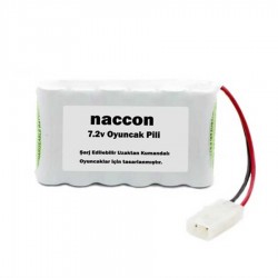Naccon 7.2V 1300mAh Tamiya Soketli Şarjlı Oyuncak Pili AA Kalem Pilli Naccon 7.2V 1300mAh Tamiya Soketli Şarjlı Oyuncak Pili AA Kalem Pilli
