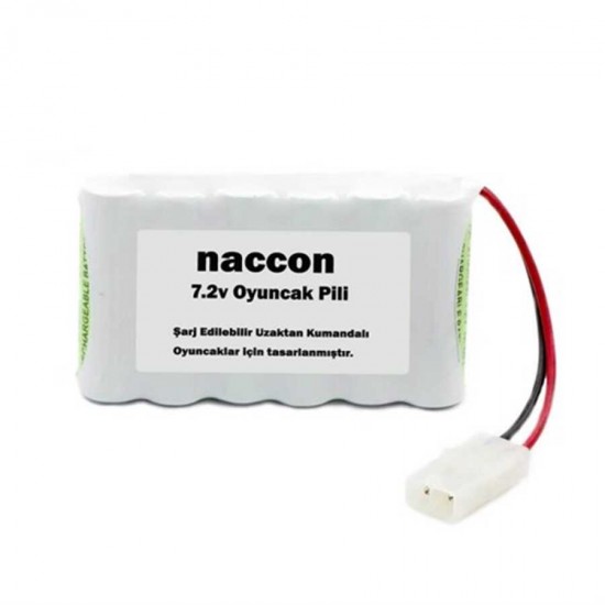 Naccon 7.2V 1300mAh Tamiya Soketli Şarjlı Oyuncak Pili AA Kalem Pilli