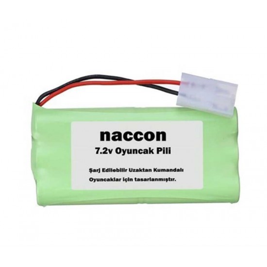 Naccon 7.2V 1800mAh Ucuca Tamiya Soketli Şarjlı Oyuncak Pili AA Kalem Pilli Naccon 7.2V 1800mAh Ucuca Tamiya Soketli Şarjlı Oyuncak Pili AA Kalem Pilli