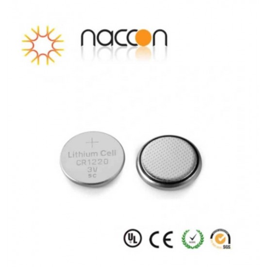 Naccon CR1220 3V Lityum Düğme Pil 5'li Paket Naccon CR1220 3V Lityum Düğme Pil 5'li Paket