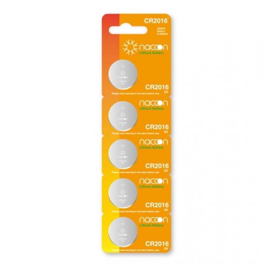 Naccon CR2016 3V Lityum Pil 5'li Paket Naccon CR2016 3V Lityum Pil 5'li Paket