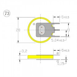 Naccon CR2032 3V Lityum Puntalı Pil 3 Ayaklı Dik Naccon CR2032 3V Lityum Puntalı Pil 3 Ayaklı Dik